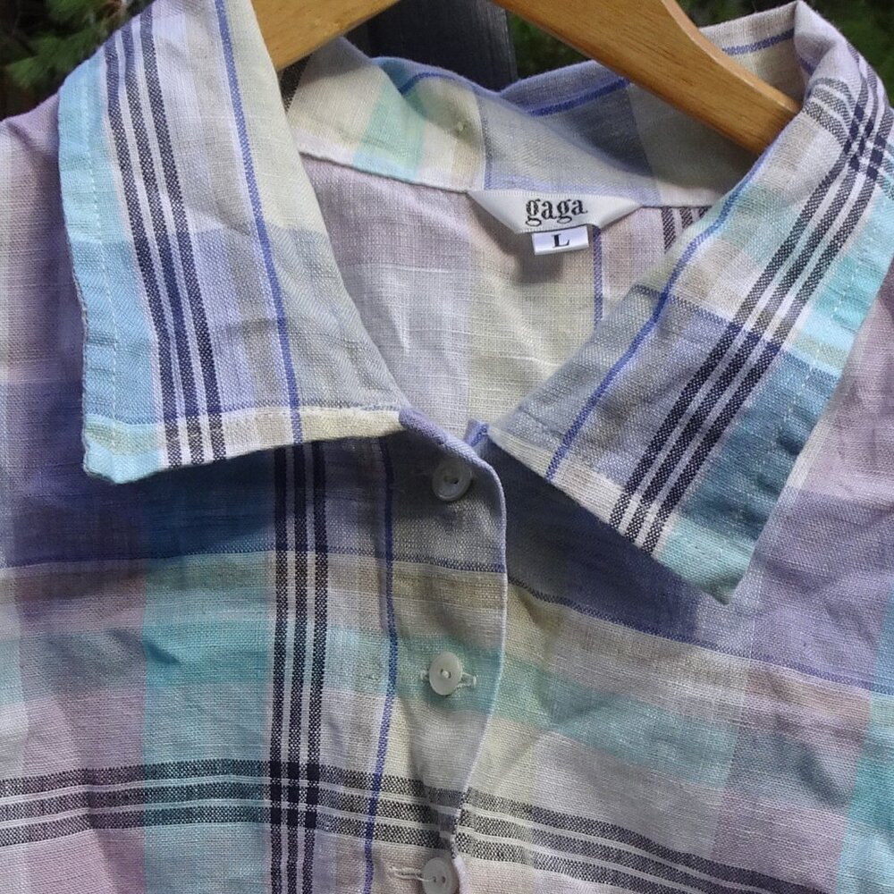 Made in Italy Linen Vintage Shirt good quality fabric.